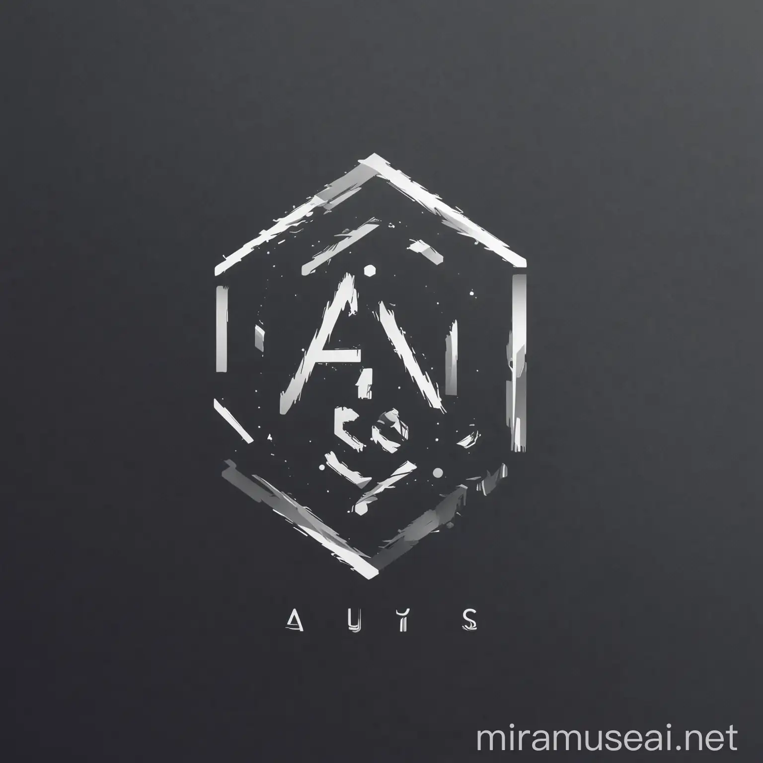 Design a sleek, minimalist logo for AI Guys incorporating mind-bending geometric elements.
Use a monospace font for the title "AI Guys" within the logo.