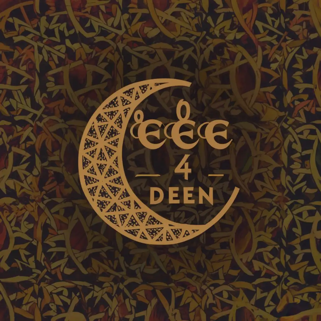 a logo design,with the text "EEE 4 DEEN", main symbol:crescent,complex,be used in Religious industry,clear background