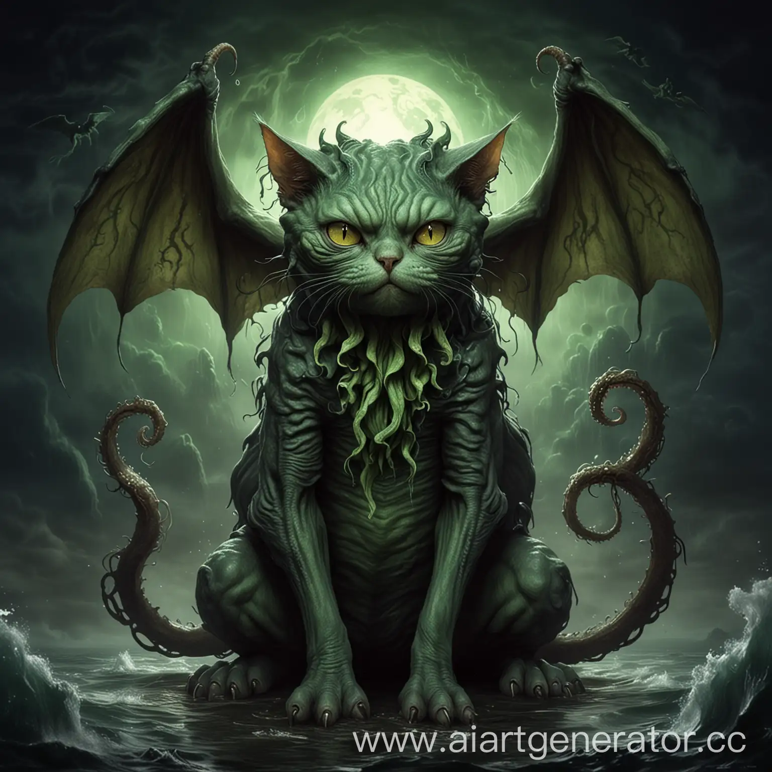 Mystical-Transformation-Cat-Transfigured-into-Cthulhu-Form