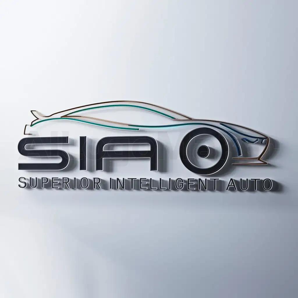 a logo design,with the text "Superior Intelligent Auto", main symbol:SIA,Moderate,be used in Automotive industry,clear background