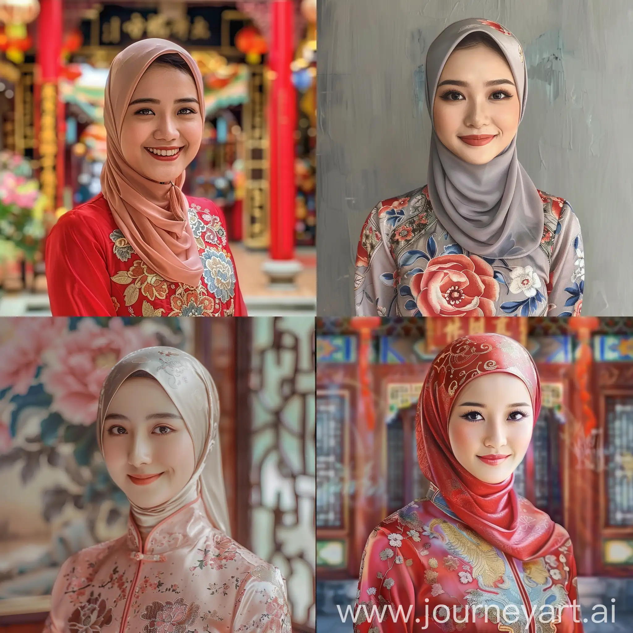 Beautiful-Chinese-Teenage-Girl-in-Hijab-and-Cheongsam-Smiling