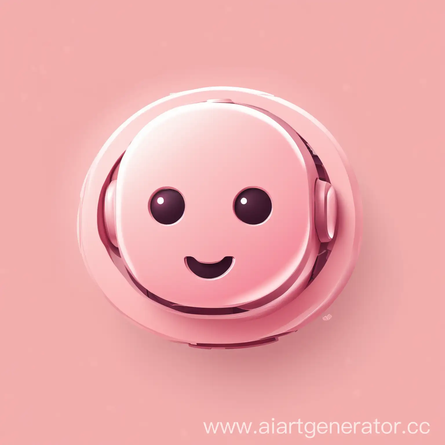 сгенерируй логотип для чат-бота, помогающего персонализировать фанфики путем замены персональной ифнормации главного персонажа на данные пользователя. Используй современный стильный дизайн и розовый нежный цвет