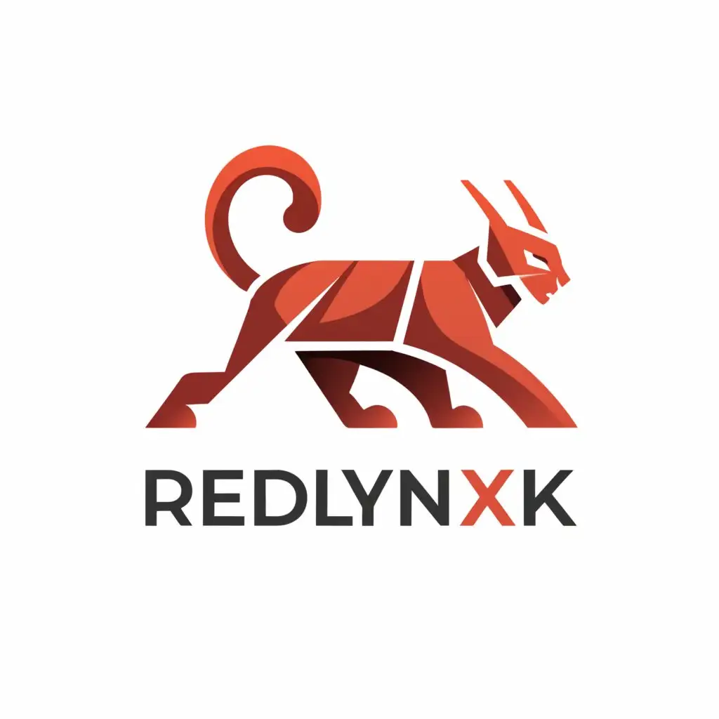 a logo design,with the text "RedLynxK", main symbol:lynx,Minimalistic,be used in Others industry,clear background