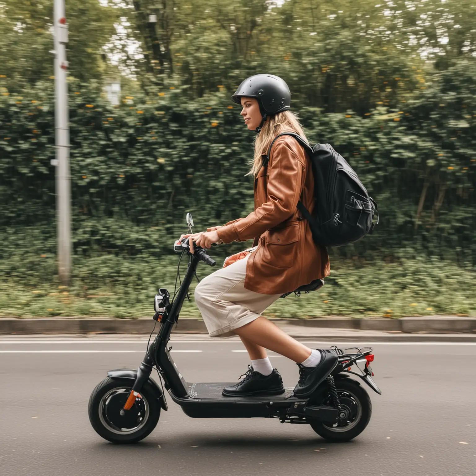 Urban Commute on Electric Scooter
