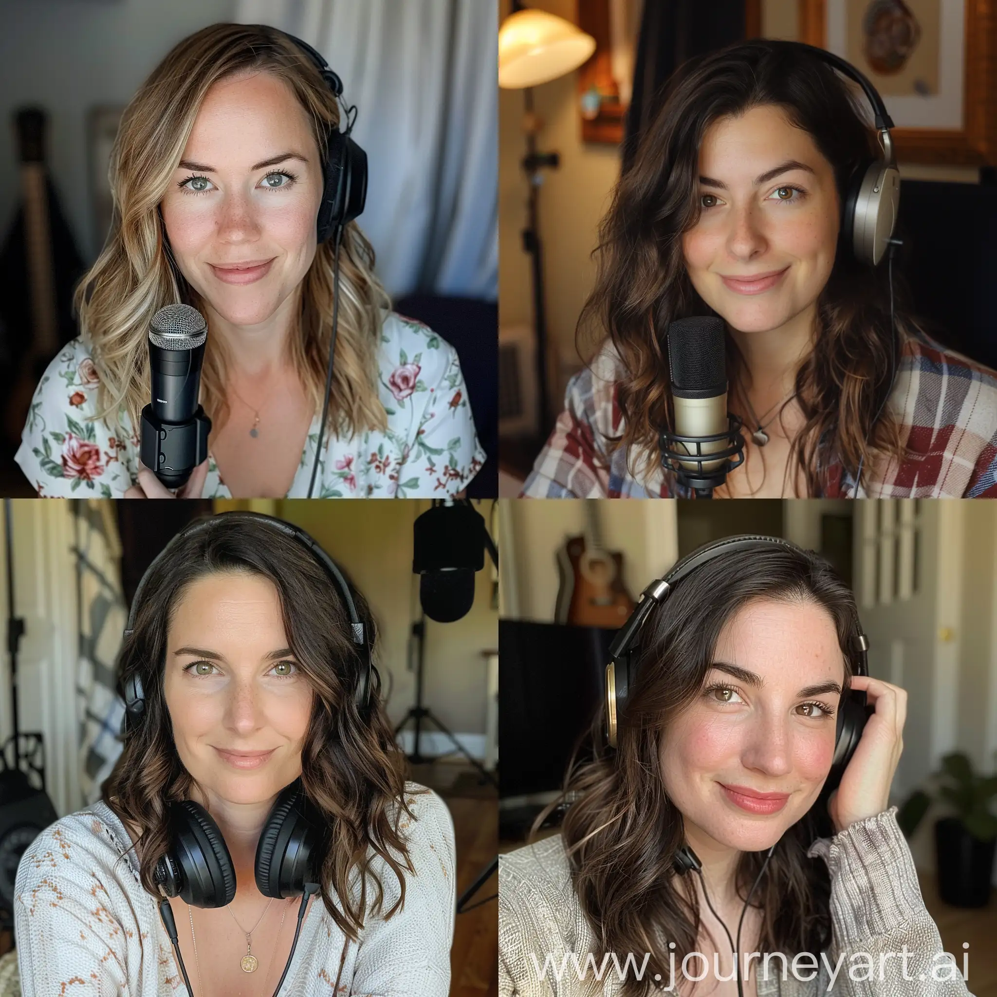 Mothers-Podcast-YouTube-Channel-Profile-Photo-Dynamic-Portrait-with-Headphones-and-Microphone