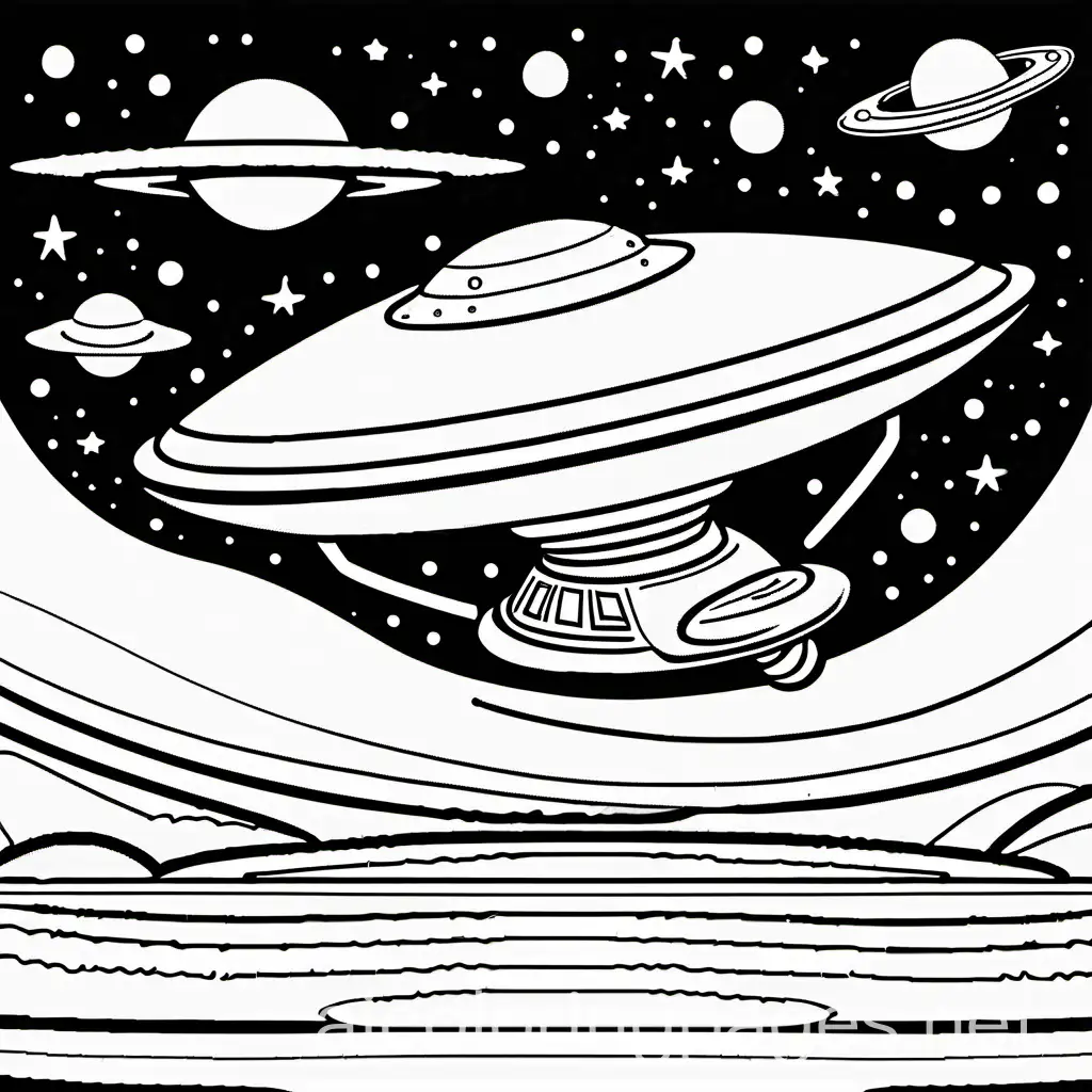 Alien-Flying-Saucer-Coloring-Page-Simple-Line-Art-for-Kids
