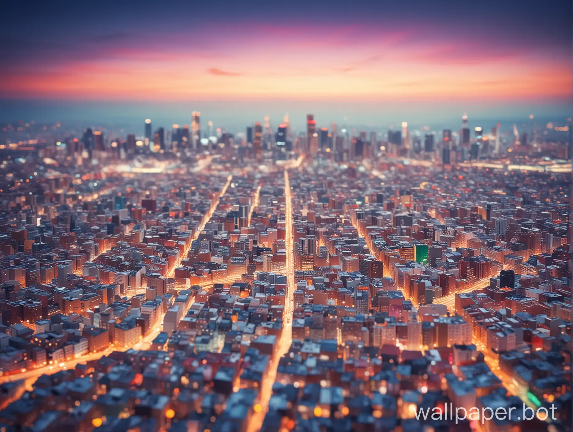 Vibrant-Cityscape-with-Diverse-Blur-Background