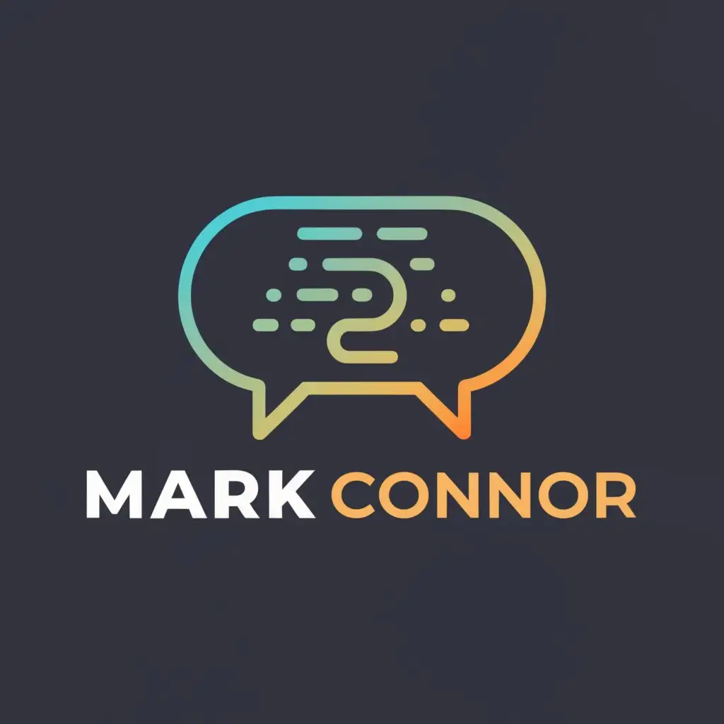 a logo design,with the text "Mark Connor", main symbol:chat bubble,complex,be used in Internet industry,clear background