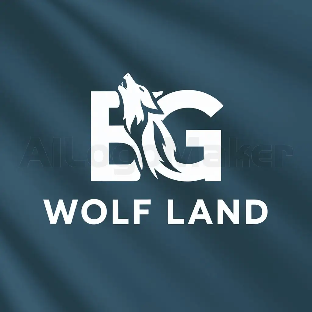 a logo design,with the text "BG Wolf Land", main symbol:BG,Moderate,clear background