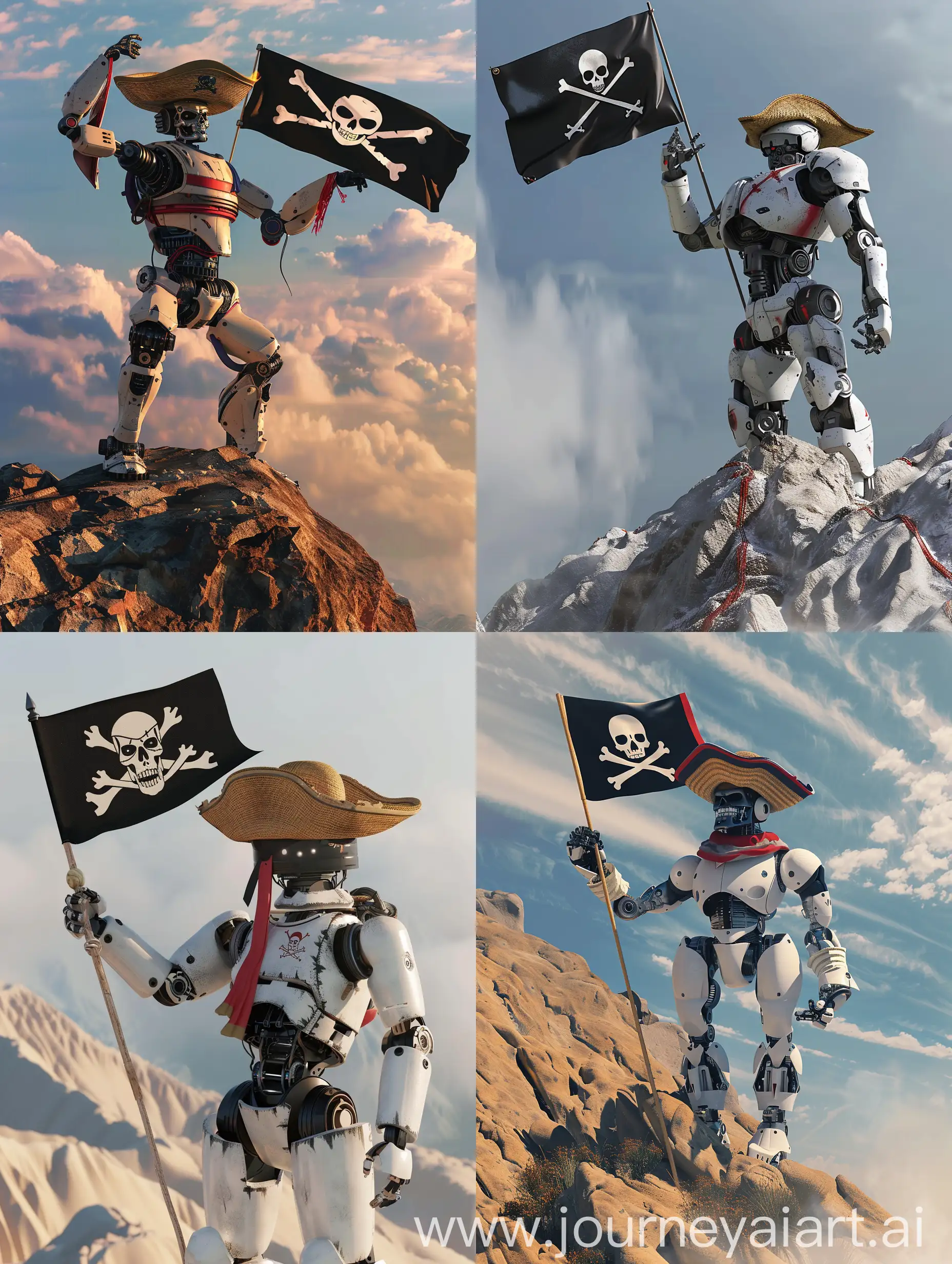 Robot-Pirate-Flag-on-Mountain-Summit