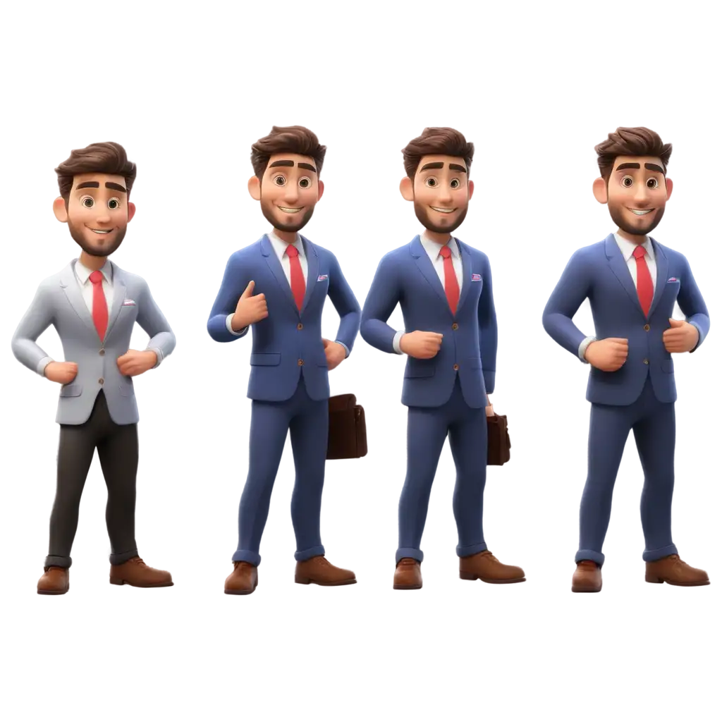 Business men 3d character