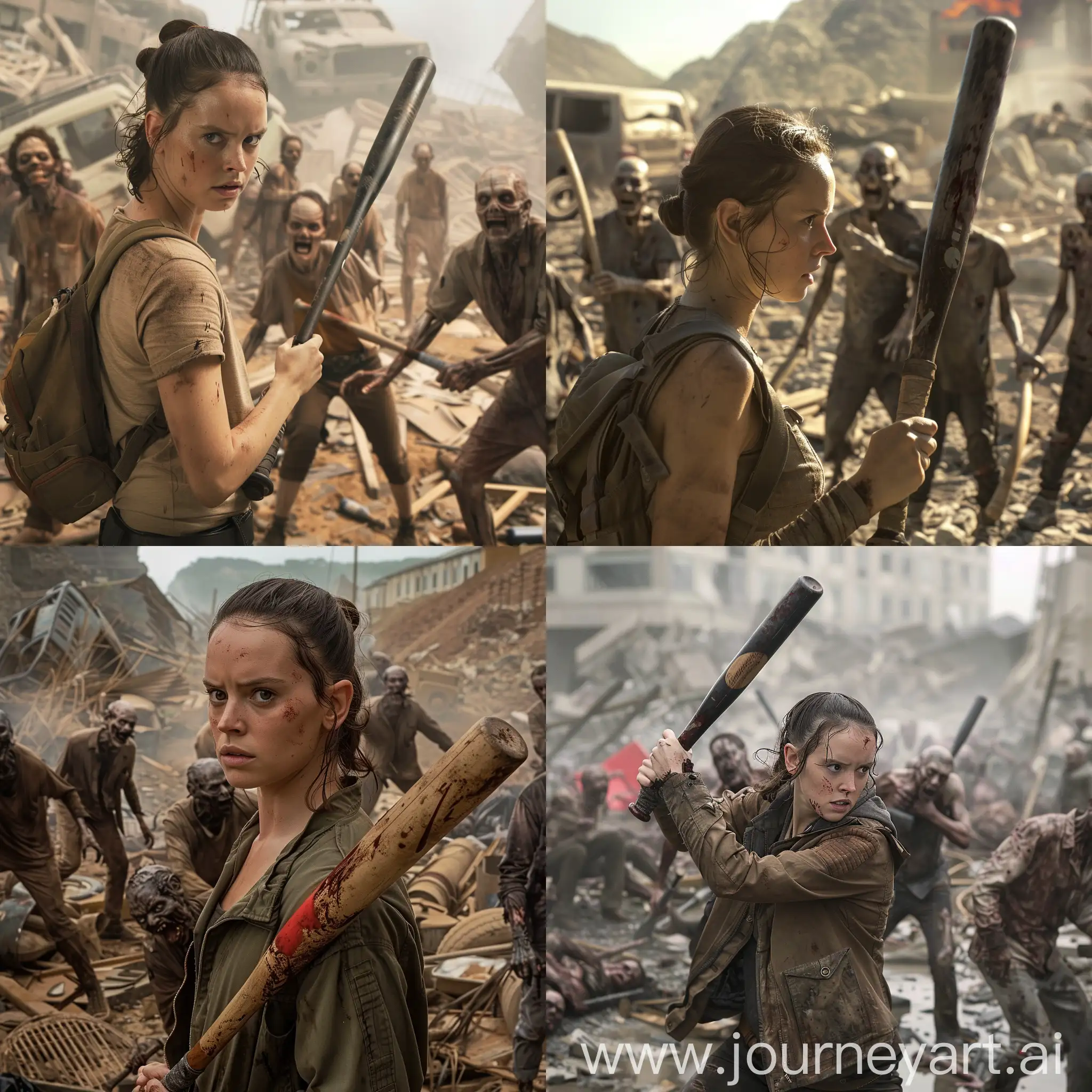 Daisy-Ridley-Confronts-Zombie-Horde-with-Baseball-Bat-Cinematic-8K-Resolution-Image