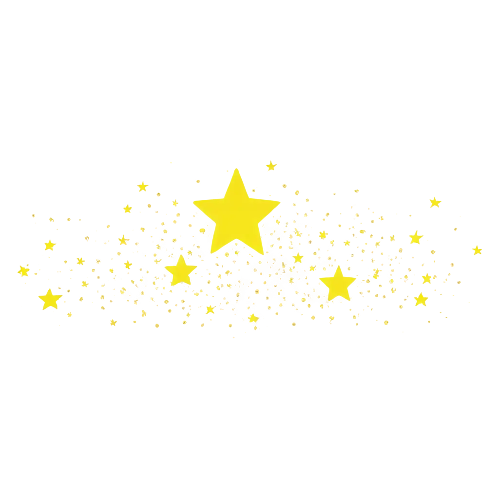 a big yellow star turned by small yellow stars