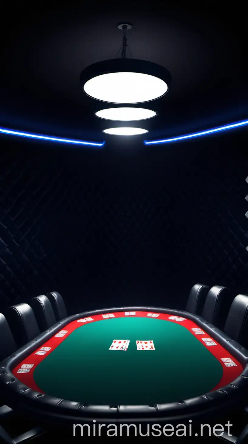 quiero un fondo para una Story de instagram ambientado en el estilo del World Series of Poker de las Vegas. quiero que haya un espacio oscuro en el medio. Rellena solo los márgenes