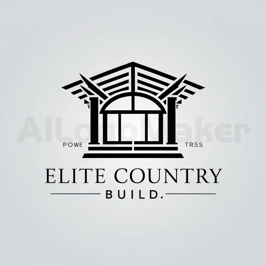 a logo design,with the text "Elite Country Build", main symbol: Luxury classic and elegant logo for my pergolas and sunrooms company, "Elite Country Build." The logo should incorporate elements of pergolas, sunrooms, and convey a sense of power, confidence, and trust.

(No translation needed as the input is in English),Minimalistic,be used in pergolas, sunrooms industry,clear background