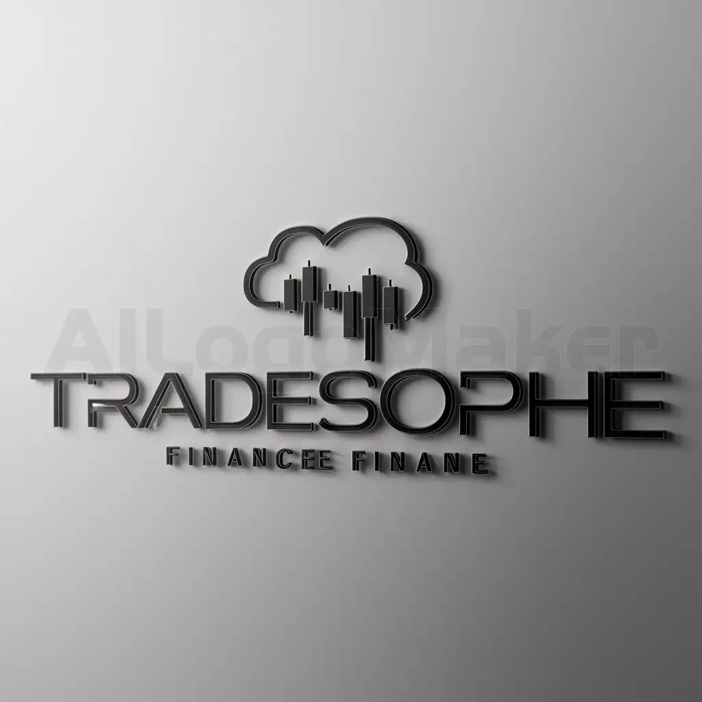 a logo design,with the text "TRADESOPHE", main symbol:brain in Japanese candlestick,Moderate,be used in Finance industry,clear background