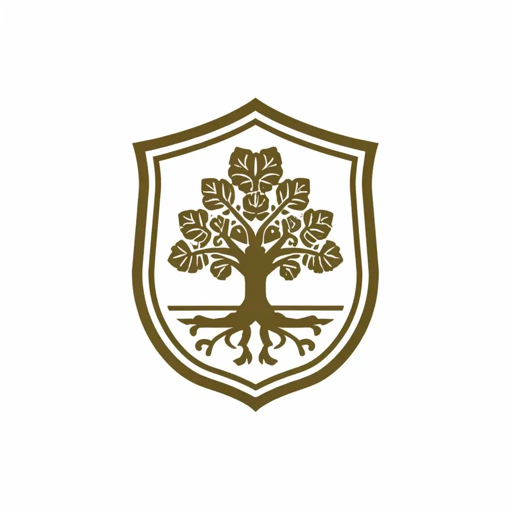 a logo design,with the text "The coat of arms of the city of Greenwood", main symbol:European beech,Moderate,be used in Construction industry,clear background
