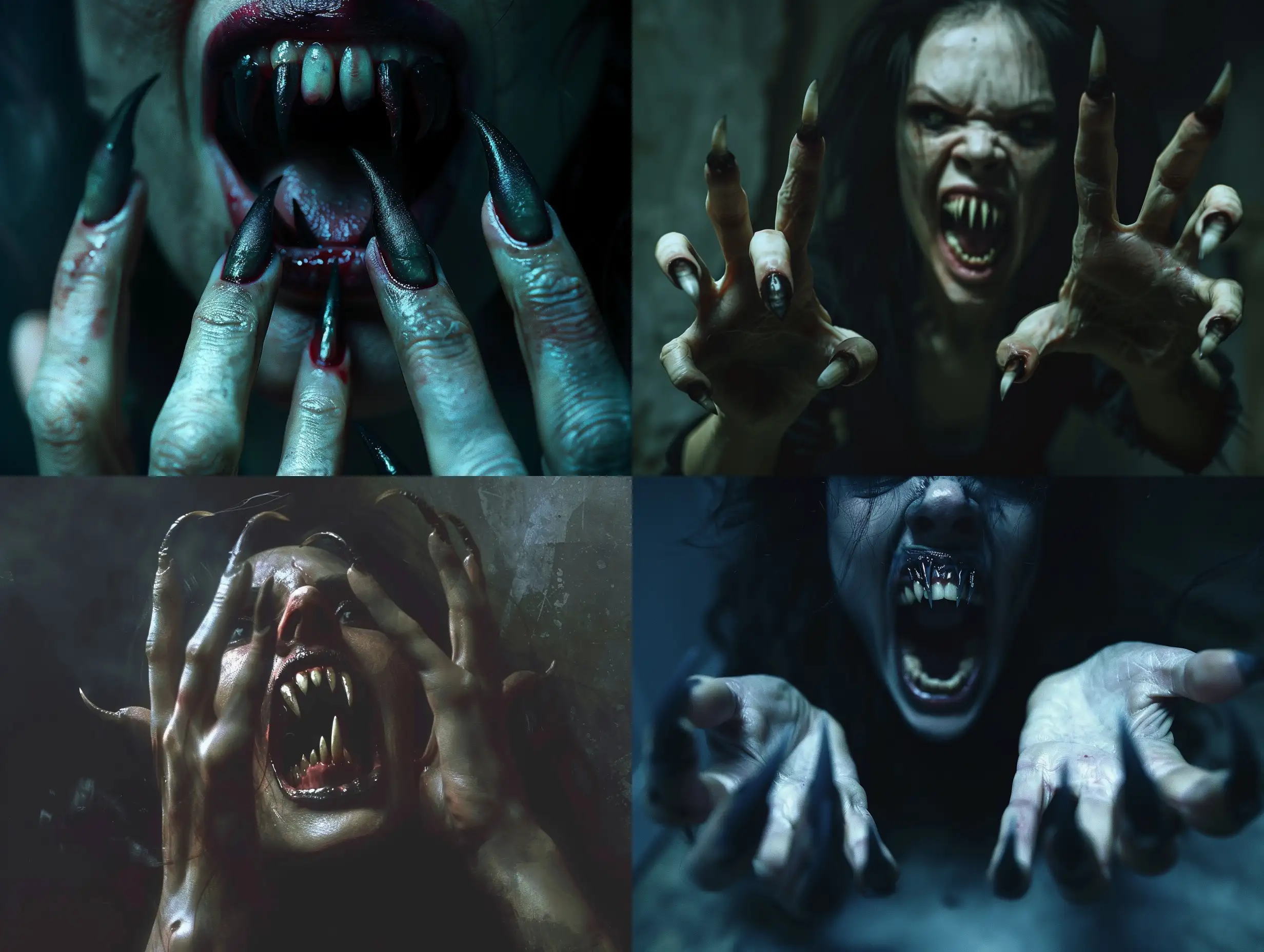 Photorealistic-Ugly-Monstrous-Vampire-Woman-in-Dark-Haunting-Scene