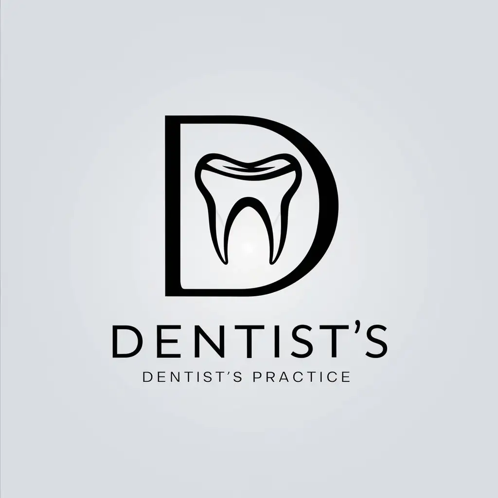 a logo design,with the text "D", main symbol:teeth dentist minimalistic high-end,Minimalistic,clear background