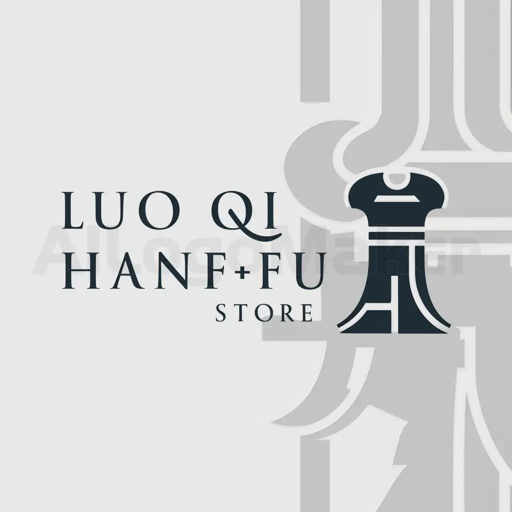 LOGO-Design-for-Luo-Qi-Hanfu-Store-Elegant-Text-with-Traditional-Chinese-Elements