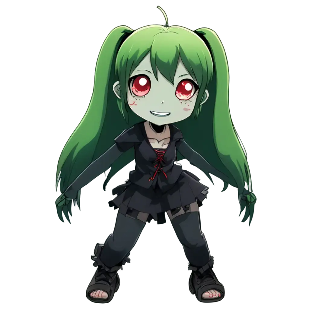 cute anime girl zombie
