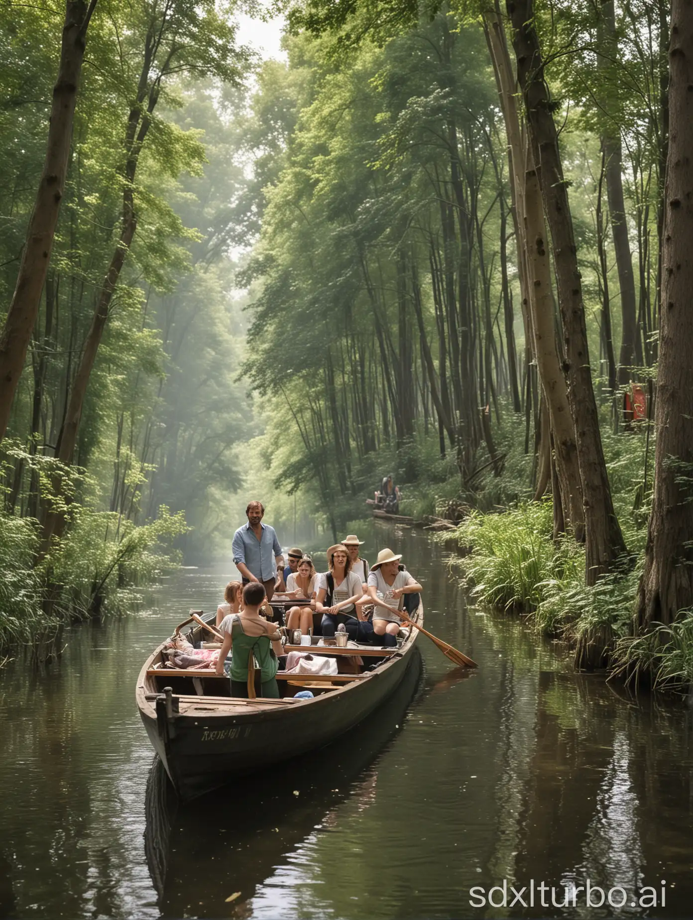 Invitation to a punt ride in Spreewald with subsequent grilling