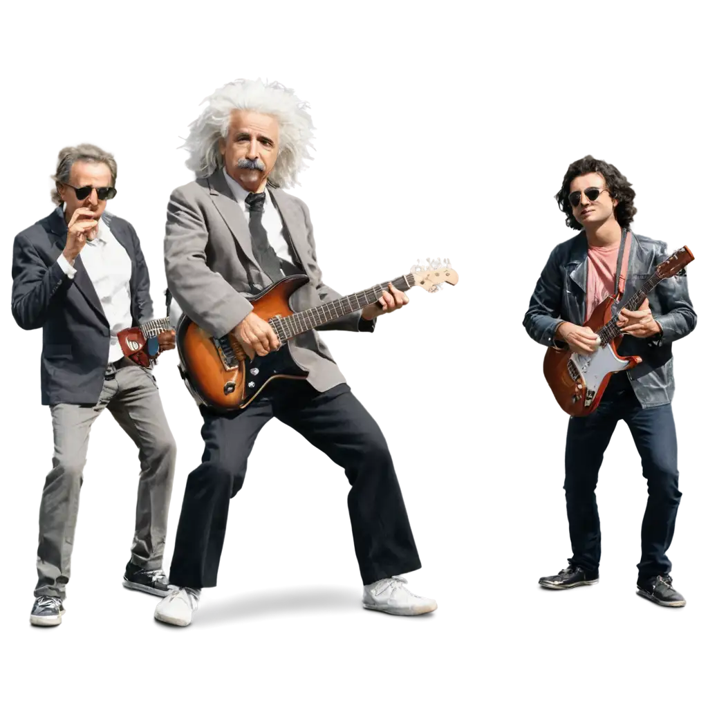 Albert Einstein gitar çalıyorAlbert Einstein gitar çalıyor  