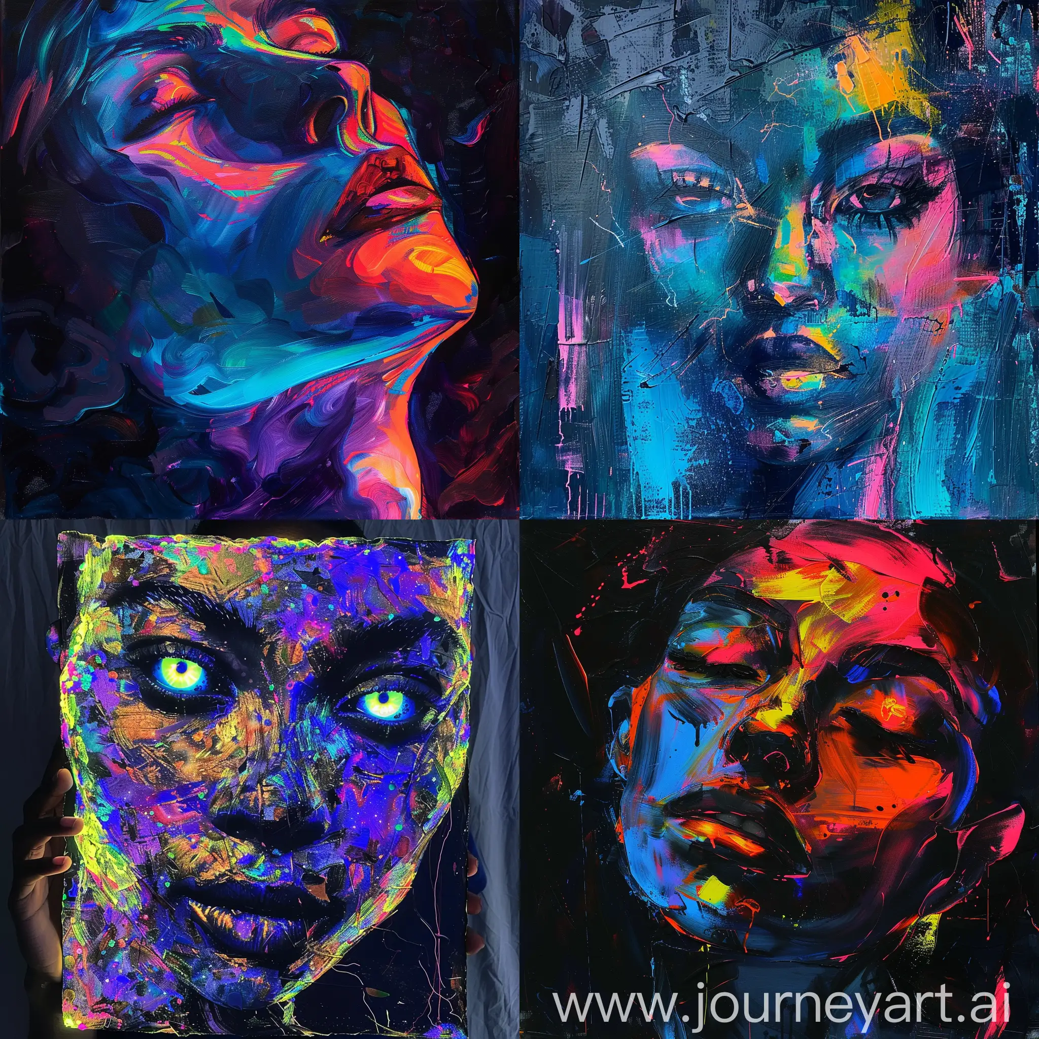 glow up abstract portrait 