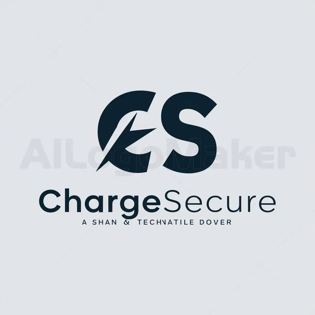 a logo design,with the text "ChargeSecure", main symbol:C and S,Moderate,be used in Technology industry,clear background