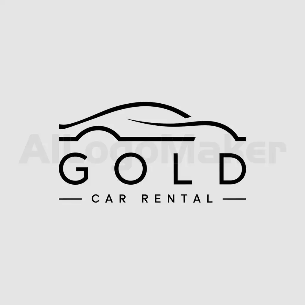 a logo design,with the text "Gold Car Rental", main symbol:Car
,Minimalistic,be used in Car
 industry,clear background