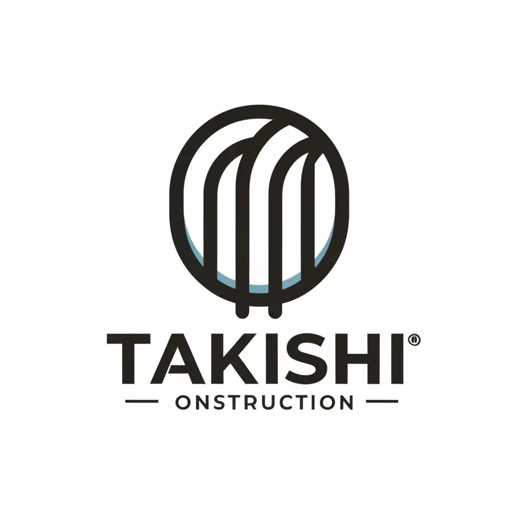 a logo design,with the text "Takiishiconstruction", main symbol:Waterfall,Minimalistic,clear background