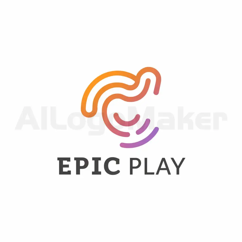 a logo design,with the text "Epic Play", main symbol:joytisck,Minimalistic,be used in Technology industry,clear background