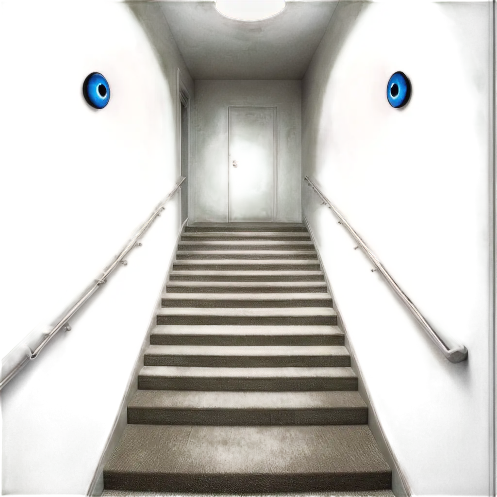 Enigmatic-Hallway-PNG-Dreamcore-Vision-with-Biblical-Eyes-and-Stairway