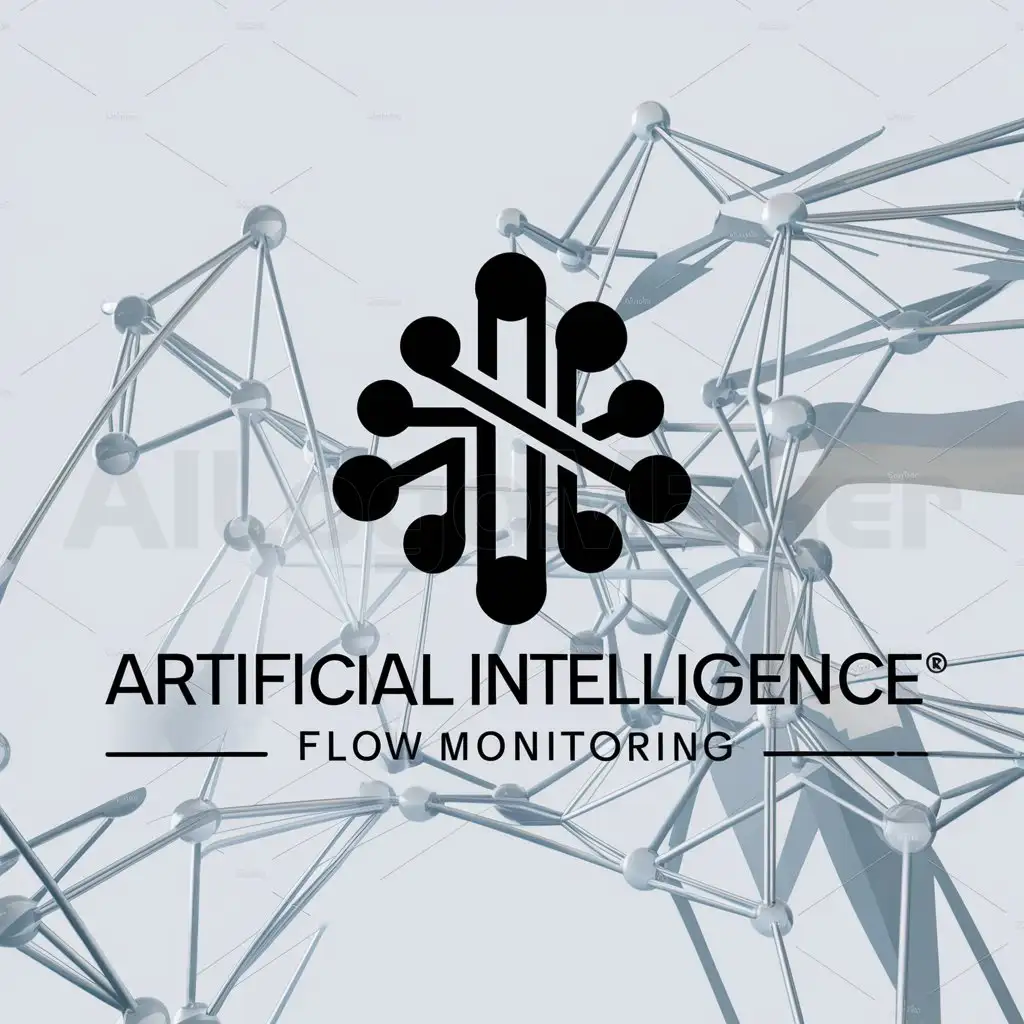 a logo design,with the text "artificial intelligence, flow monitoring", main symbol:artificial intelligence node graph,complex,be used in Internet industry,clear background