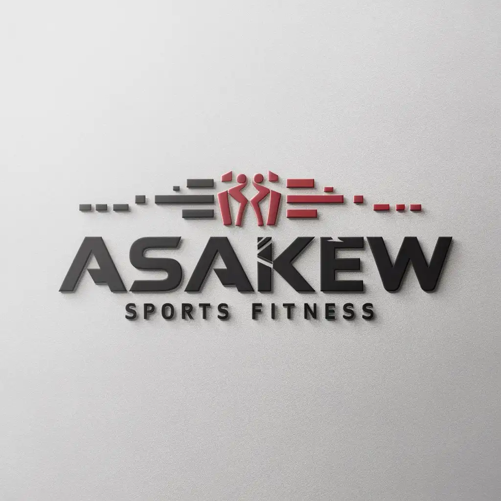 a logo design,with the text "asaKew", main symbol:Code, coder, graphics, graphics designer,Moderate,be used in Sports Fitness industry,clear background