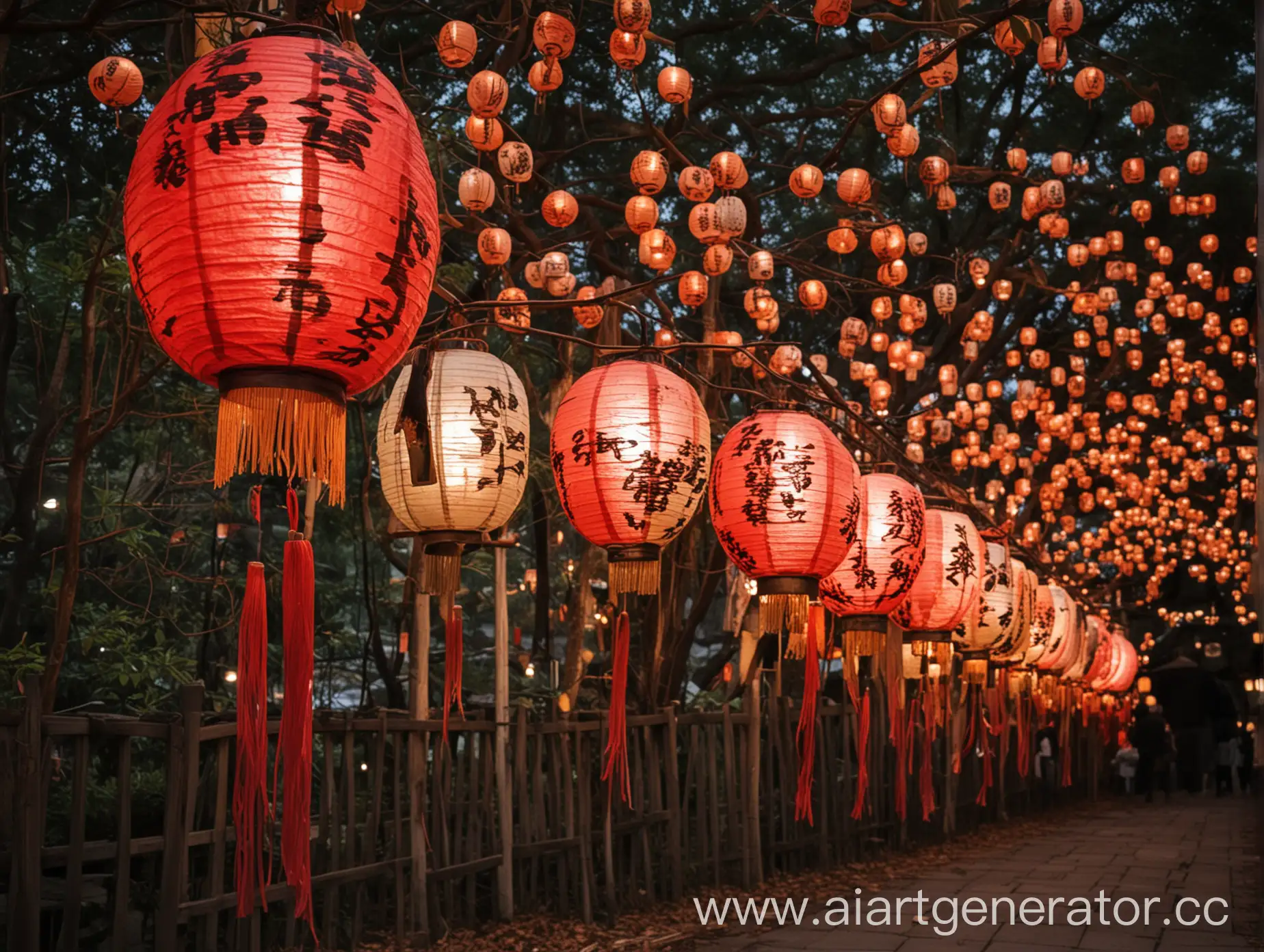 Traditional-Japanese-Lanterns-Illuminating-Serene-Garden-Path