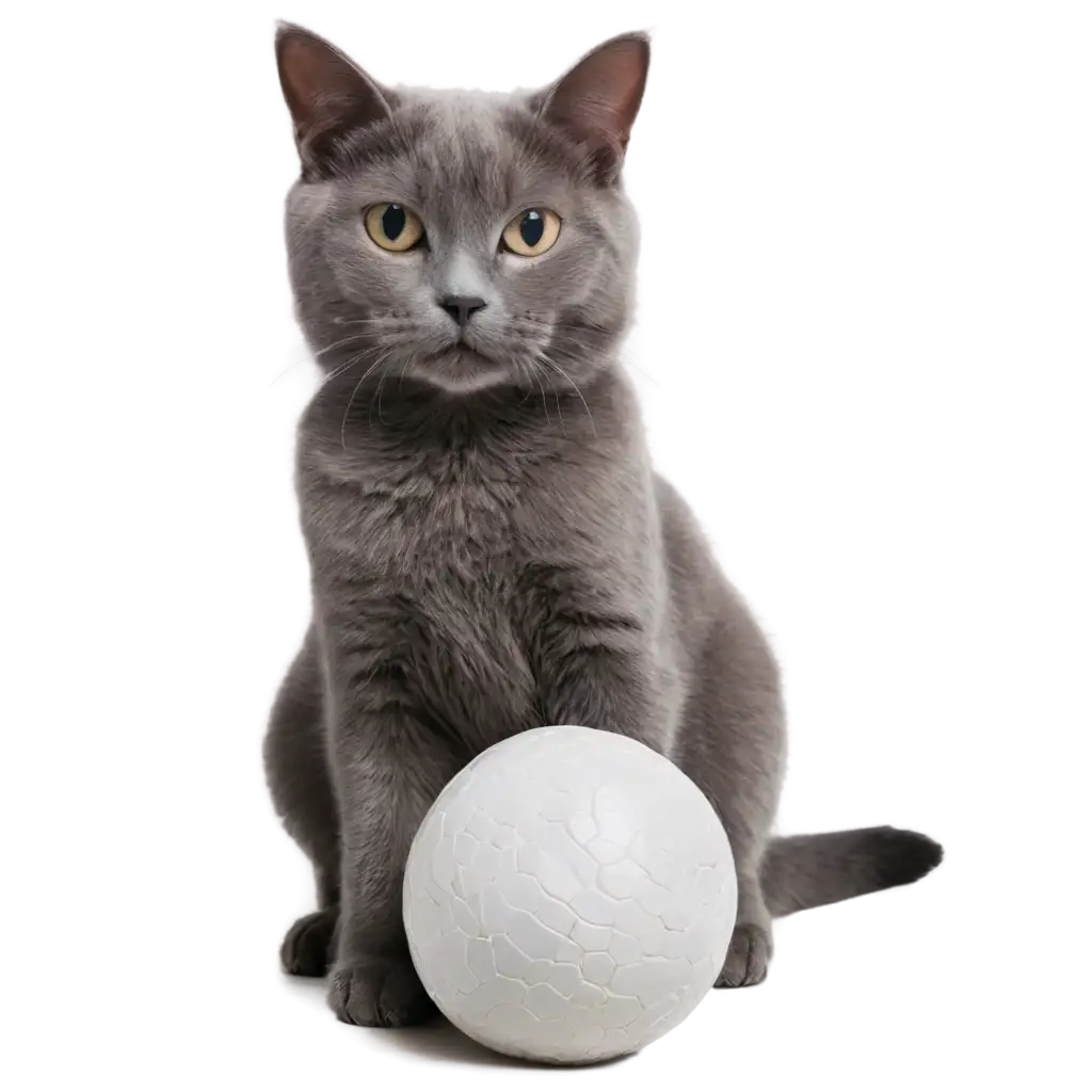 cat  with ball
