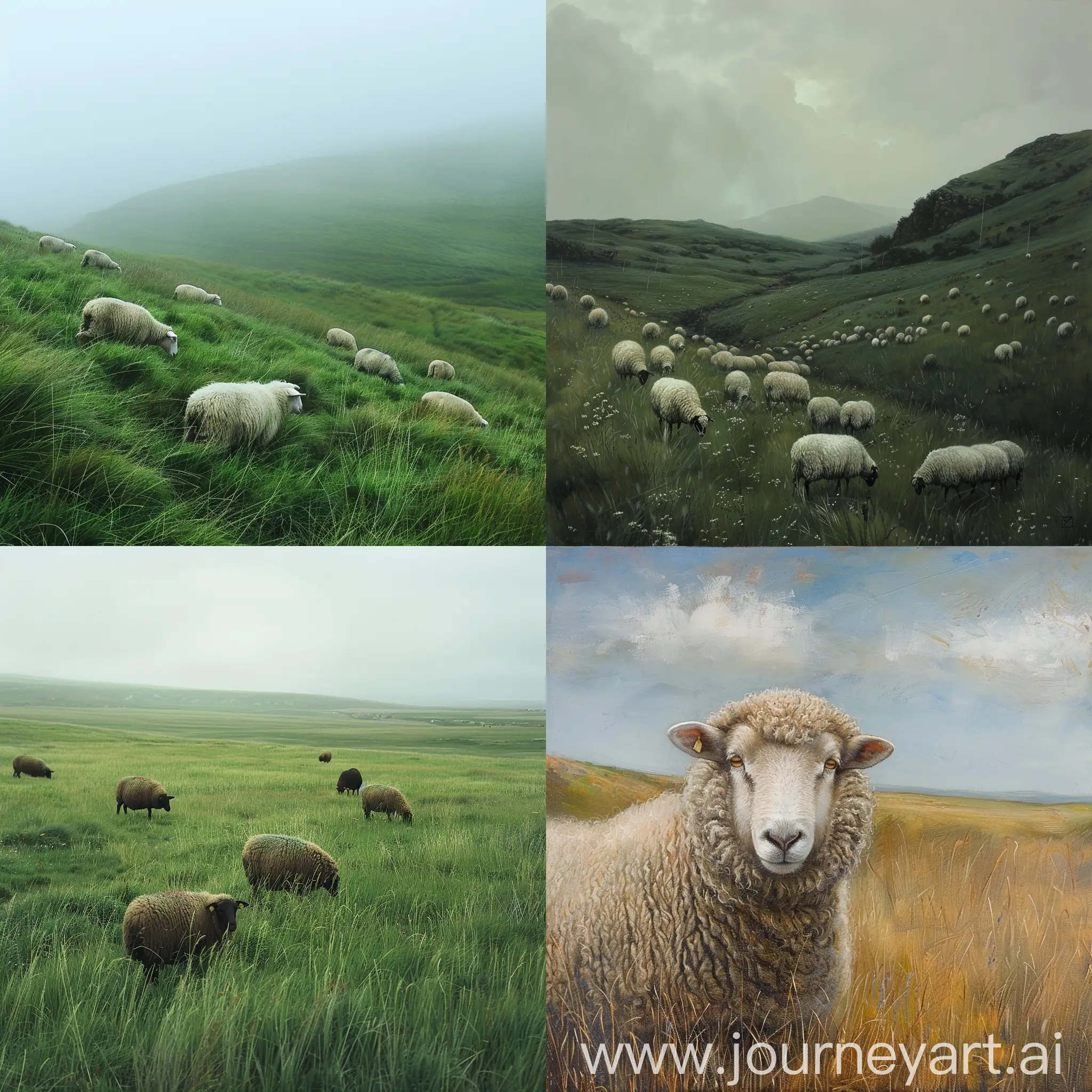 Grassland-with-Sheep-Grazing-Peacefully