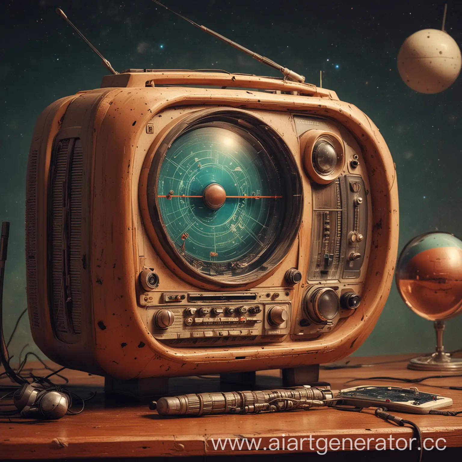 Retrofuturism-Radio-VintageInspired-Technology-in-a-Futuristic-Setting