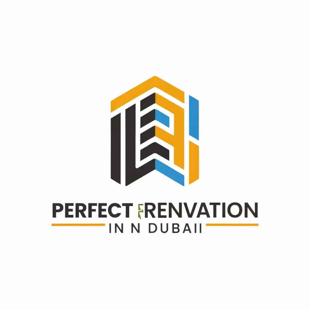a logo design,with the text "Perfect renovation in Dubai", main symbol:🏡,complex,be used in Construction industry,clear background