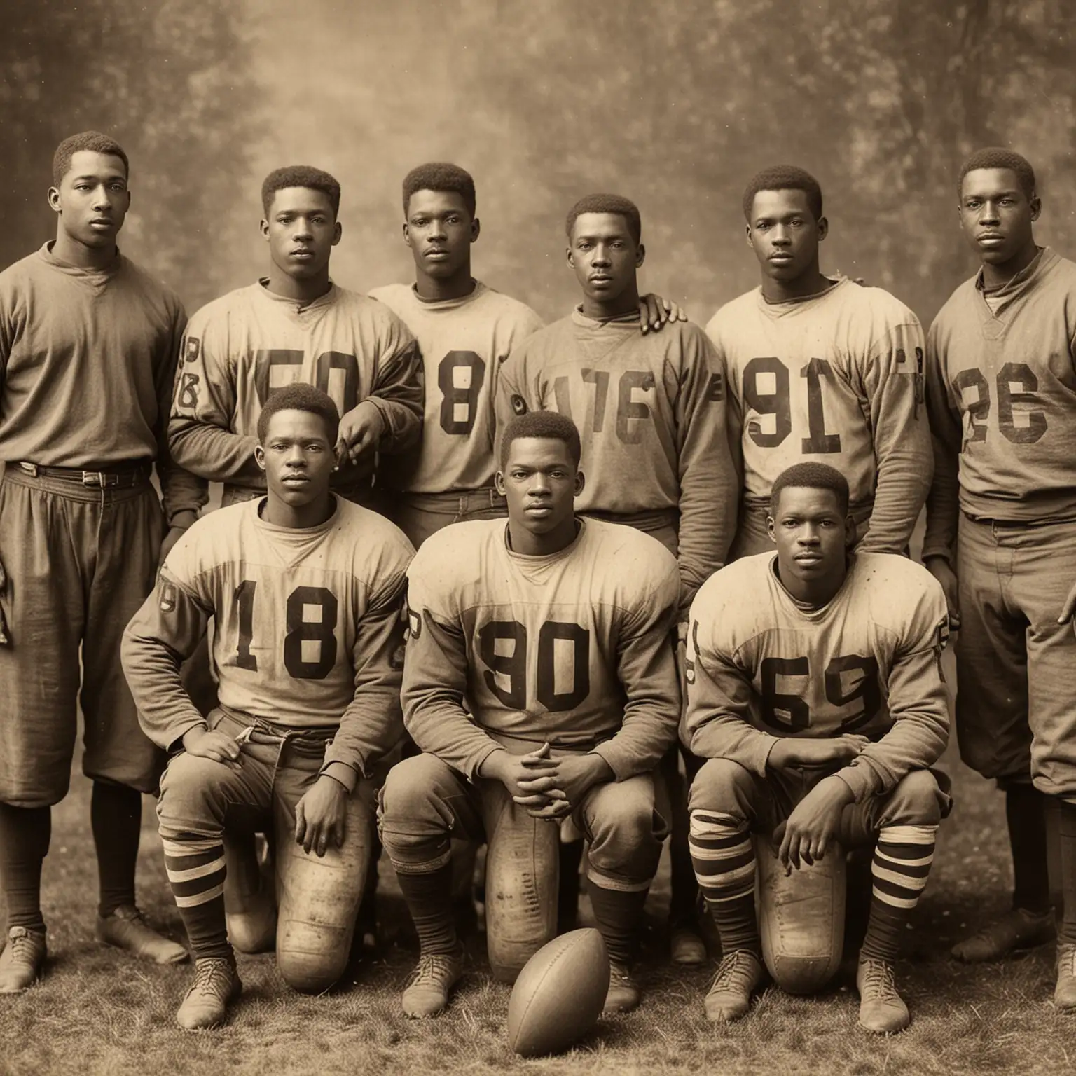 Vintage African American Football Team 1900