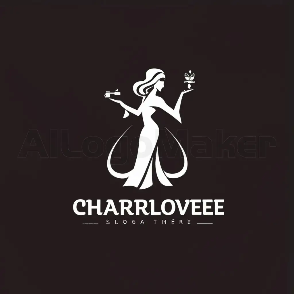a logo design,with the text "Charlovee", main symbol:Lady Saloon,complex,be used in Beauty Spa industry,clear background