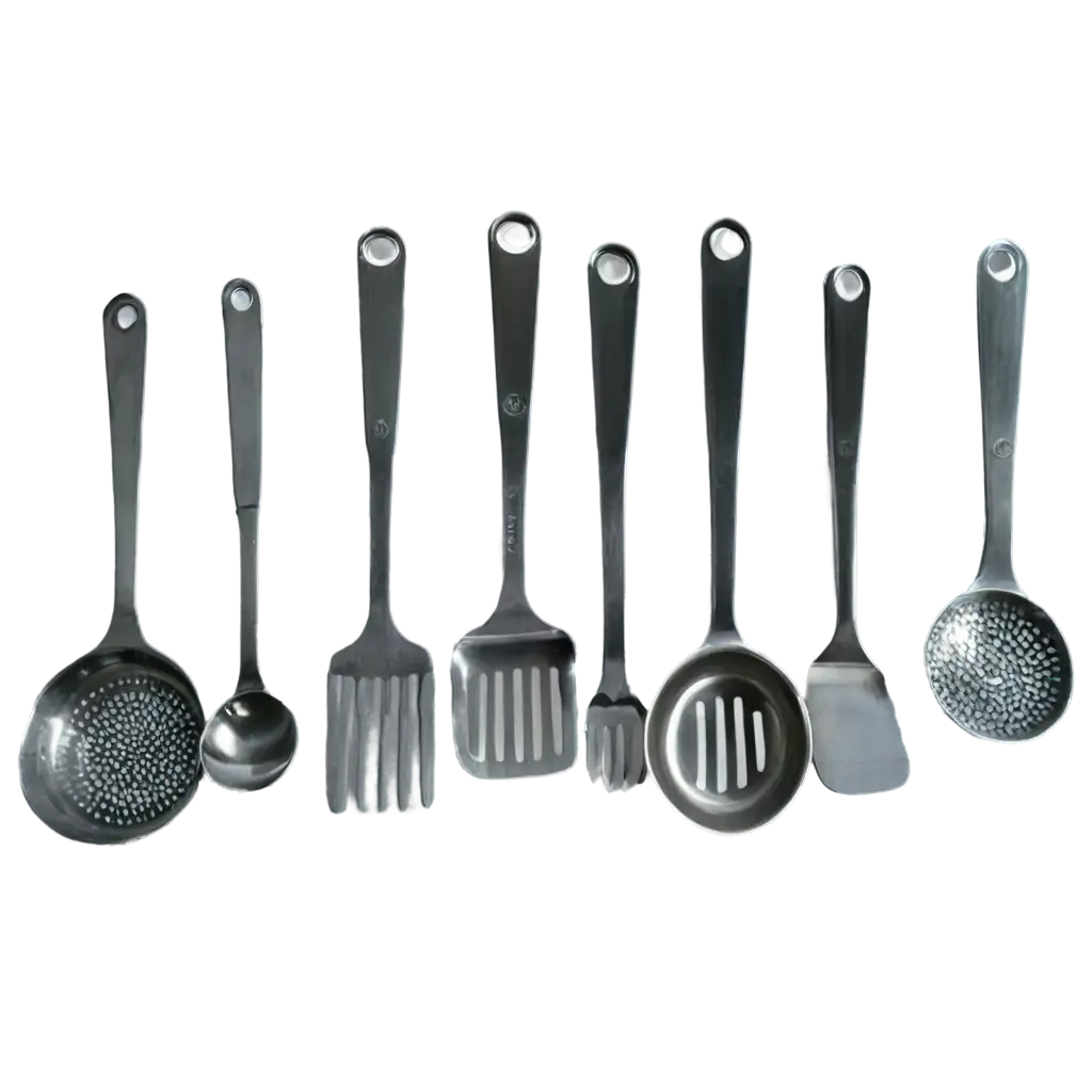 HighQuality-PNG-Image-of-Steel-Utensils-Kitchen-Enhance-Your-Culinary-Content-with-Crisp-Detail