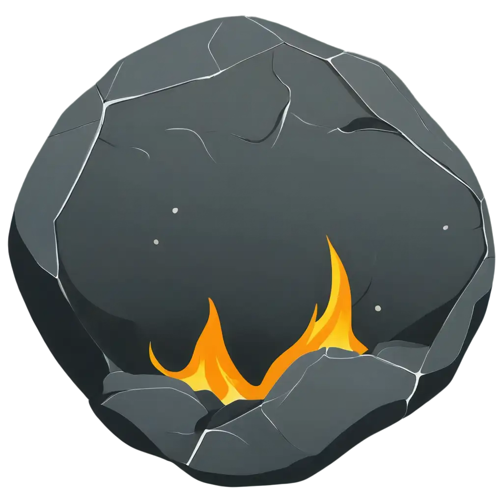 Exquisite-PNG-Vector-Illustration-of-a-Volcanic-Stone-Captivating-Digital-Art