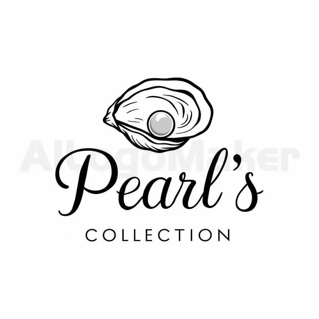 a logo design,with the text "PEARL'S COLLECTION", main symbol:an oyster with a pearl,Moderate,be used in Others industry,clear background