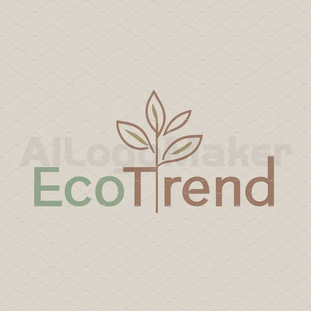 a logo design,with the text "EcoTrend", main symbol:planta,Moderate,clear background