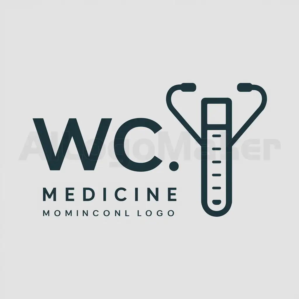 a logo design,with the text "WC", main symbol:Medical,Moderate,be used in Medicine industry,clear background