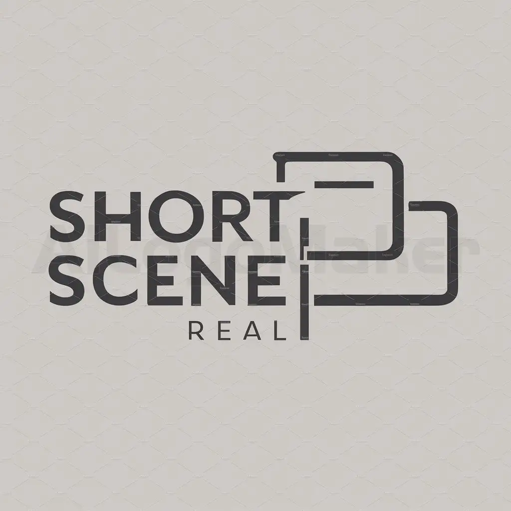 a logo design,with the text "short scene real", main symbol:Scene,Moderate,be used in Entertainment industry,clear background