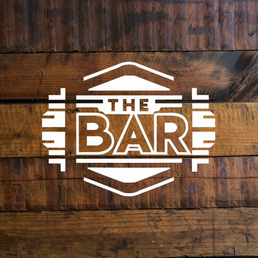 a logo design,with the text "THE BAR", main symbol:a wood pallet,Moderate,be used in Restaurant industry,clear background
