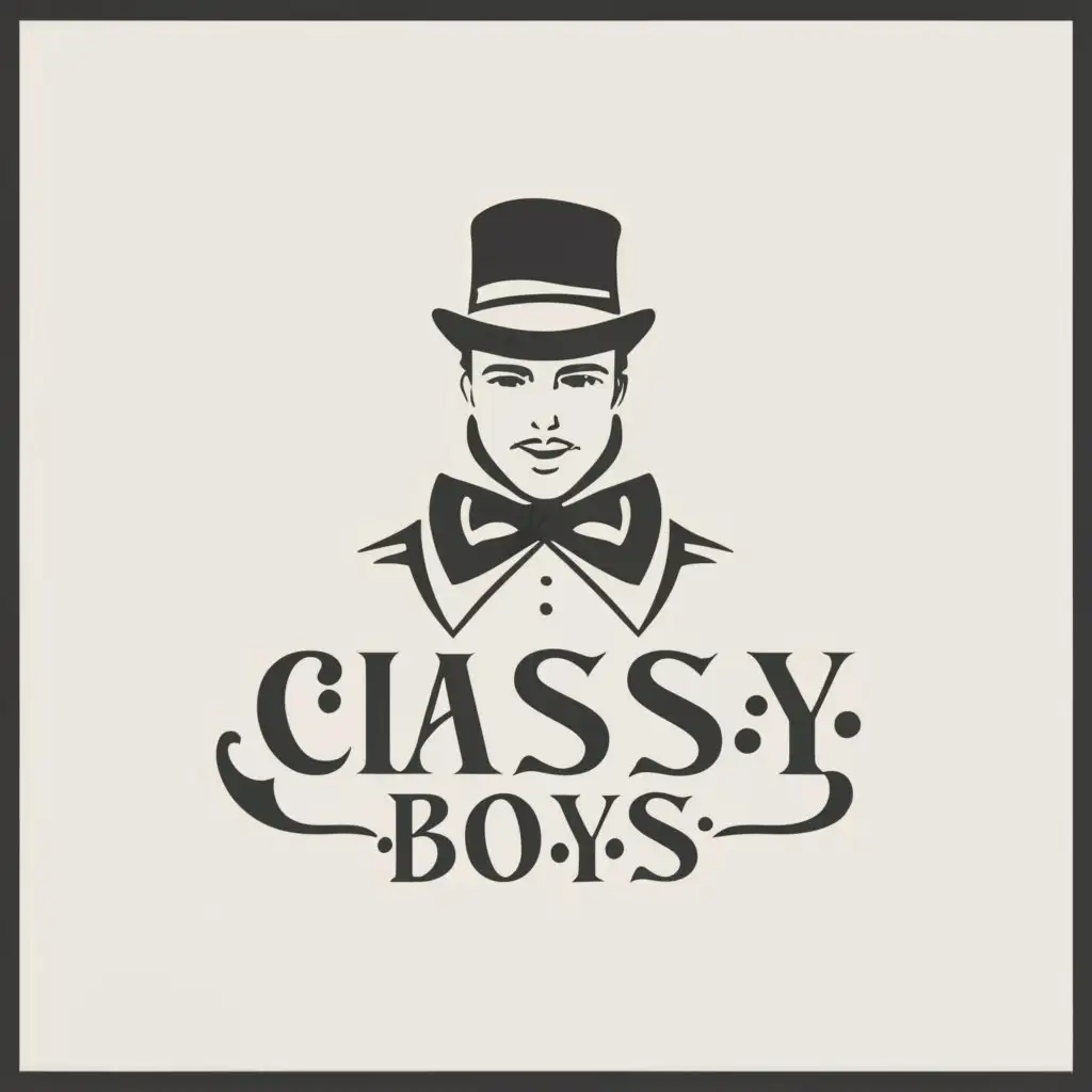 a logo design,with the text "Classy Boys", main symbol:outfit,complex,clear background